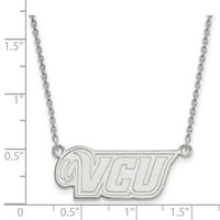 Bijelo srebrna ogrlica od srebra u Virginia NCAA Commonwealth univerzitet u 1,25