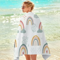 Hesxuno ručnik za plažu od mikrovlakana super lagana šarena ručnik za kupanje otporna na plažu sa višenamjenskim
