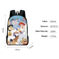 Mala sirena ruksak ažurirani klasici Art Ariel ruksak sa križnim torbom i futrolom olovke za djevojčice u dobi od godina za školu, sport i putovanja