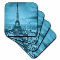 Eiffelov toranj Pariz Francuska, Cyan set podmetača - meka CST-6794-1