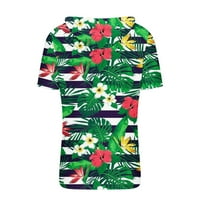 Penkiiy Nova muška 3D majica za plažu Casual Sportski s kapuljačom kratkih rukava kratkih rukava Bluze Majice sa džepovima L Green na prodaju