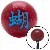 Plavi kineski simbol br. Crveni metalni gumb za paljenje s 1. Umetnim mjenjačem