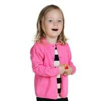 1- godina djevojčice Dječji dječji čekinje Dječji dugih rukava Dugme Pamuk Crewneck džemper