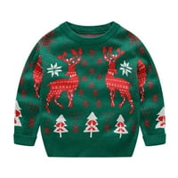 Rovga Toddler Baby Kids Girls Boys Božićni pleteni džemper Toplo pulover Ležerna odjeća Kawaill Dječja