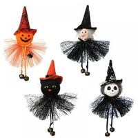 Halloween Dekoracija Ghost Witch Pumpkin Cat Bells Ornamenti Viseći privjesak za potrepštine za Noć