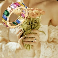 Nakit za ženske prstenove angažovanje okruglo rez Zirkoni Žene vjenčani prstenovi nakit za žene Full