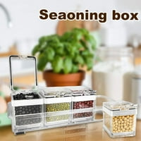 Pepper soli lonce akrilne kutije za začinjene začinjene kontejner za potrepštine pribora za kuhinju