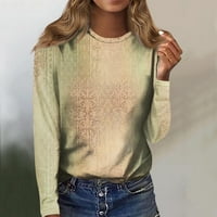 Novi dolasci majice s dugim rukavima za žene čišćenje casual pulover Ženske vrhove grafički otisci posadni