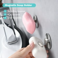Zidni magnetski držač sapuna za magnetsko od nehrđajućeg čelika za kupaonicu Kuhinjski prostor za skladištenje