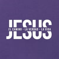 Divlji Bobby, Isus El Camino La Verdad La Vida Inspiration Christian Women Slim Fit Junior Tee, Purple