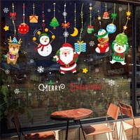 Božićne naljepnice za prozore Vodootporan Šareni sa dvostrukim bočnim multi-stilom Xmas Holiday Window Static Clatengs za trgovine