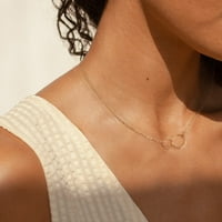 ZLATNE Slojevita ogrlice za žene djevojke 14K pozlaćeni njezini sloj krugova krugovi choker ogrlica