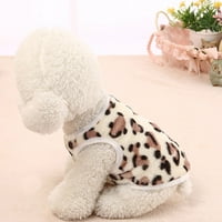 Heiheiup CAT odjeća Villus Leopard Dog Kućni ljubimci Vest Zima Pet Fashion Odjeća za kućne ljubimce