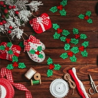 Božićni mini Holly & Berry ostavlja ukrase DIY Craft ukrasi