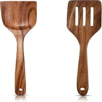 Set drvenih spatula Spatula kuhati poklopac izrađen od finog wenge otporan na ogrebotine i HEA