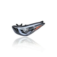 Montaža prednjeg svjetla - Kompatibilna zamjena za '14 - Hyundai Elantra Sedan, 14- Kupe SE Vrijednost - Halogen bez LED dnevnog lampe - lijeva ruka - 921013Y - Capa