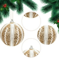 Rutiya Božićne kuglice neraskidirajuće otporne iz blede otporne na božićne stablo dugotrajno viseće božićne kugle ukrase za tržni centar