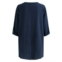 Ženska modna tiskana labava majica s dugim rukavima bluza V vrat Ležerne prilike HOT8SL4486469