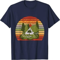 Tree rođak posada - Retro Vintage Camping Backpacker Hiker porodična majica