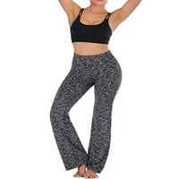 Žene plus veličina širokih lukavih nogu joga pantalone sa džepom dama casual visoki struk sportski potez
