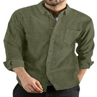 Nizini za košulje za koluboy duglju dolje niz vrpce džepna košulja meka bluza reverjska vojska zelene s