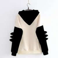 Eguiwyn Hoodies za žene, ženski ispisani kardigan formalno odijelo dugih rukava, bluza za jakna poslovnog
