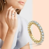 Sterling srebrni prstenovi za žene kubične cirkonije obećavaju prstenove vječnosti zaručiv za angažman