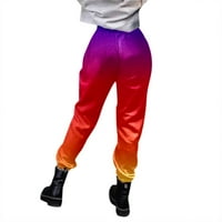 Žene Ležerne prilike sportske gradijentne hlače iz džepova za crtanje hlače Duksevi L