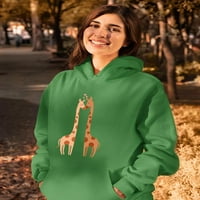 Zagrljaj Giraffe Post Hoodie žene -Spedeals dizajnira, ženska velika
