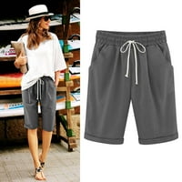 Ženske kratke hlače Ljetne pamučne pantalone plus veličina visokih strukova kratke hlače za plažu na