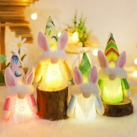 Popvcly Easter Bunny punjena životinja, Uskršnji gnomi zečevi plišane igračke, simpatična kunića lutka