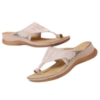 Tenmi Žene Flip flops plaža Thong Sandal Wedge Sandale Ljetne cipele Dame Vintage Modni slajdovi Papuče