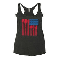 Divlji bobby, zastava glazbene glazbene glazbene i rolane gitare, američki američki ponos, ženski tri-mješav