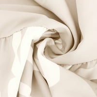 Homodles Ženska haljina s dugim rukavima od ispisana spoj bijele veličine s