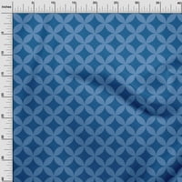 Onuone Rayon srednje plave tkanine Geometrijski opskrbljivanje opskrbe Ispisuje šivanje tkanine sa dvorištem