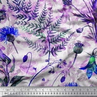 Soimoi Rayon Crepe Tkaninski listovi i djetel cvijet od tiskane zanata tkanina sa dvorištem širom