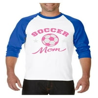 MMF - Muški majica za bajzbol majice rukav, do veličine 3xl - nogometna mama