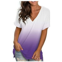 Košulje za žene Loose Fit Dressy Ležerne prilike sa kratkim rukavima s kratkim rukavima Summer Majica