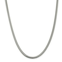 Sterling srebrni lanac sa ravnim ovalnim zmijama