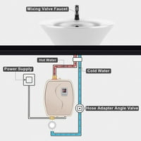 3000W Mini veličine za tank za tanku 20-50 ℃ Ušteda energije za uštedu energije za kupatilo Pranje kuhinje