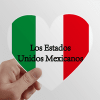 Sjeverna američka meksička zastava predstavlja srčani vinil naljepnica za bicikle naljepnica za bicikle