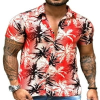 Capreze muns tops rever izrez majica kratki rukav majica Havajska tee cvjetna tiskanja ljetne majice