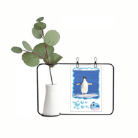 Slatka bijela pingvinska nauka o naravnoj prirodi Prozirno staklo Viseće boca za ukrašavanje vaze