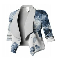 Sanviglor Women Blazer jakna Otvoreni prednji kardigan draped Blazers Lagana odeća Radni stil 2xl
