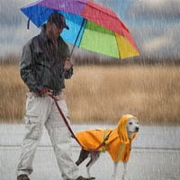 Pas kabanica s kapuljačom vanjska vodootporna Poncho vjetrootrna jakna sa reflektirajućim kišnim kaputom za male srednje velike pse žute