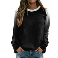Colla Jumpsuits Women modna bluza za žene Raglan Crewneck vrhovi gradijent čvrstih tiskane dukseve vrhunske dugih rukava boja blok pulover slatka odjeća dama moda gornja siva s