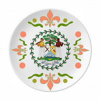 Zastava Belize Sjeverna Amerika Država Cvjetna keramika Keramika Ploča posuđe Jelo za večeru