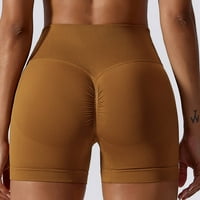 Koaiezne ženske kratke hlače Elastični visoki struk trčanje u fitnes hlače u tijesnim bešavnim sportskim