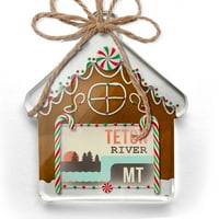 Ornament tiskan jednostrana SAD rijeke Teton River - Montana Christmas Neonblond