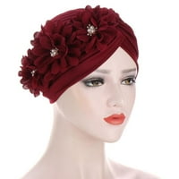 Ausagg ženske turske cvijeće afričke turske, žene Beanie Turban, vintage cvjetne glave obnalja India Cap muslimanska kapa L8A2
